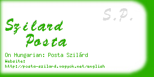szilard posta business card